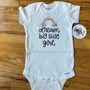 12m Onesie Dream big little girl